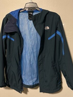 The North Face Boys Black Jacket with Blue Accents